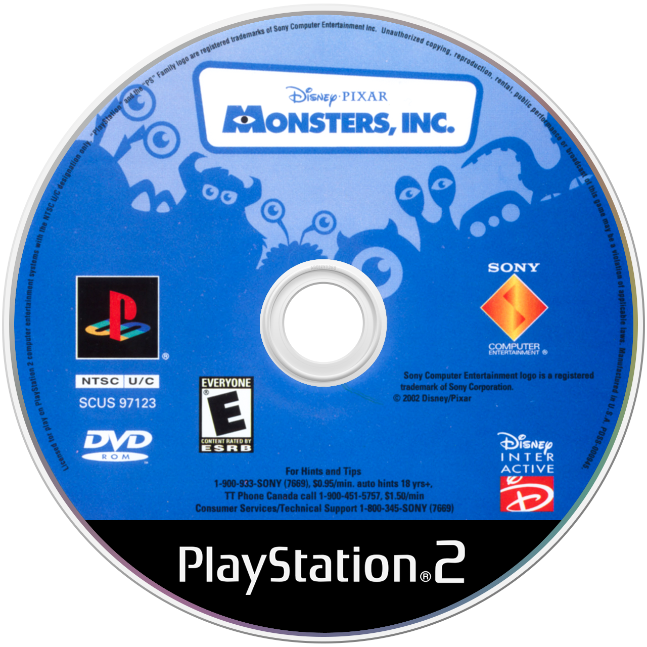 Monsters Inc media 5 for Playstation 2